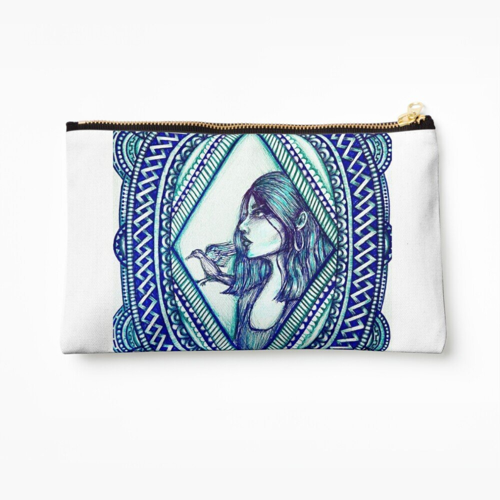 Whibos Makeup Bag Morrigan And The Raven Cosmetic Organizer Tyvek Paper Bags Zipper Pouch