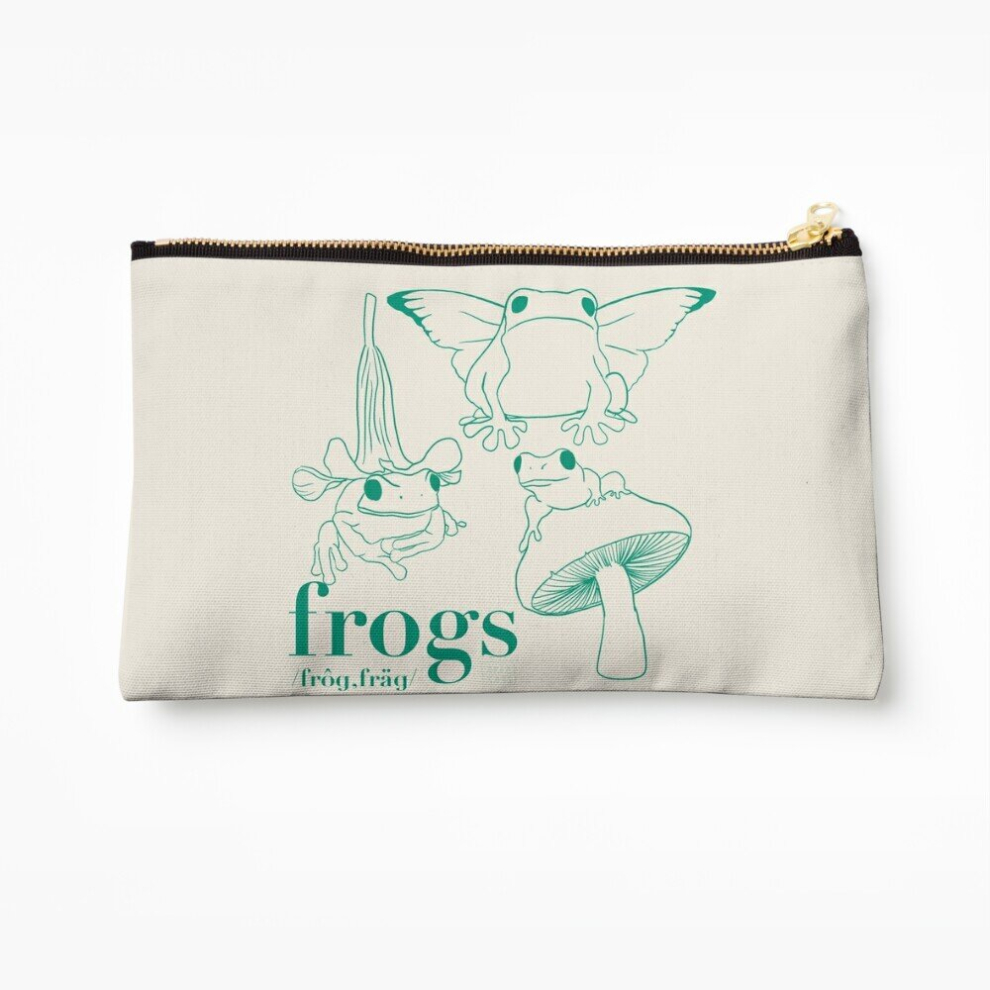 Whibos Makeup Bag Frogs Cosmetic Organizer Tyvek Paper Bags Zipper Pouch