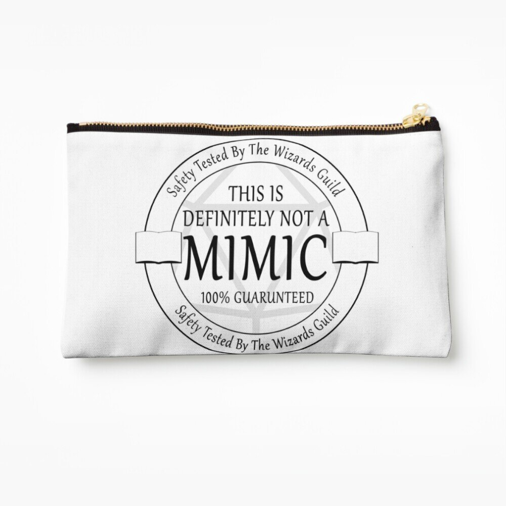 Whibos Makeup Bag "Safety Tested For Mimics" By The Wizard's Guild Cosmetic Organizer Tyvek Paper Bags Zipper Pouch