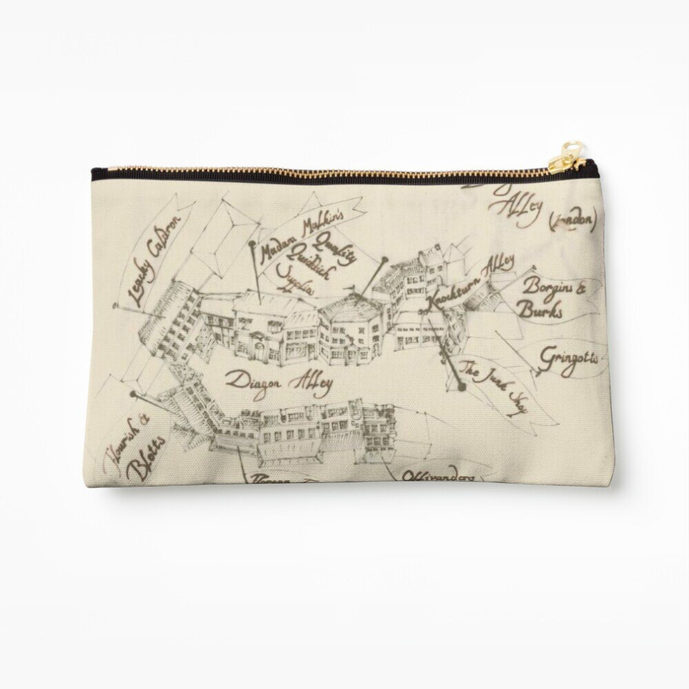 Whibos Makeup Bag Diagon Alley Cosmetic Organizer Tyvek Paper Bags Zipper Pouch