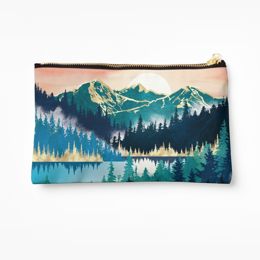 Whibos Makeup Bag Lake Mist Cosmetic Organizer Tyvek Paper Bags Zipper Pouch