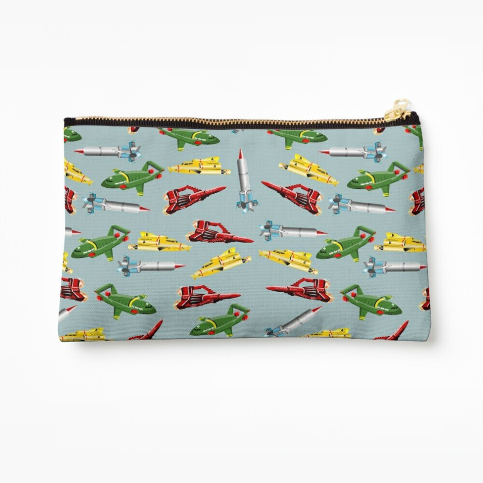 Whibos Makeup Bag Thunderbirds Pattern Cosmetic Organizer Tyvek Paper Bags Zipper Pouch