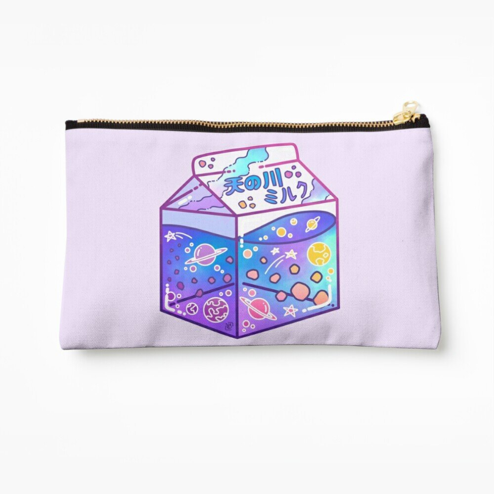 Whibos Makeup Bag Milky Way Milk Carton Cosmetic Organizer Tyvek Paper Bags Zipper Pouch