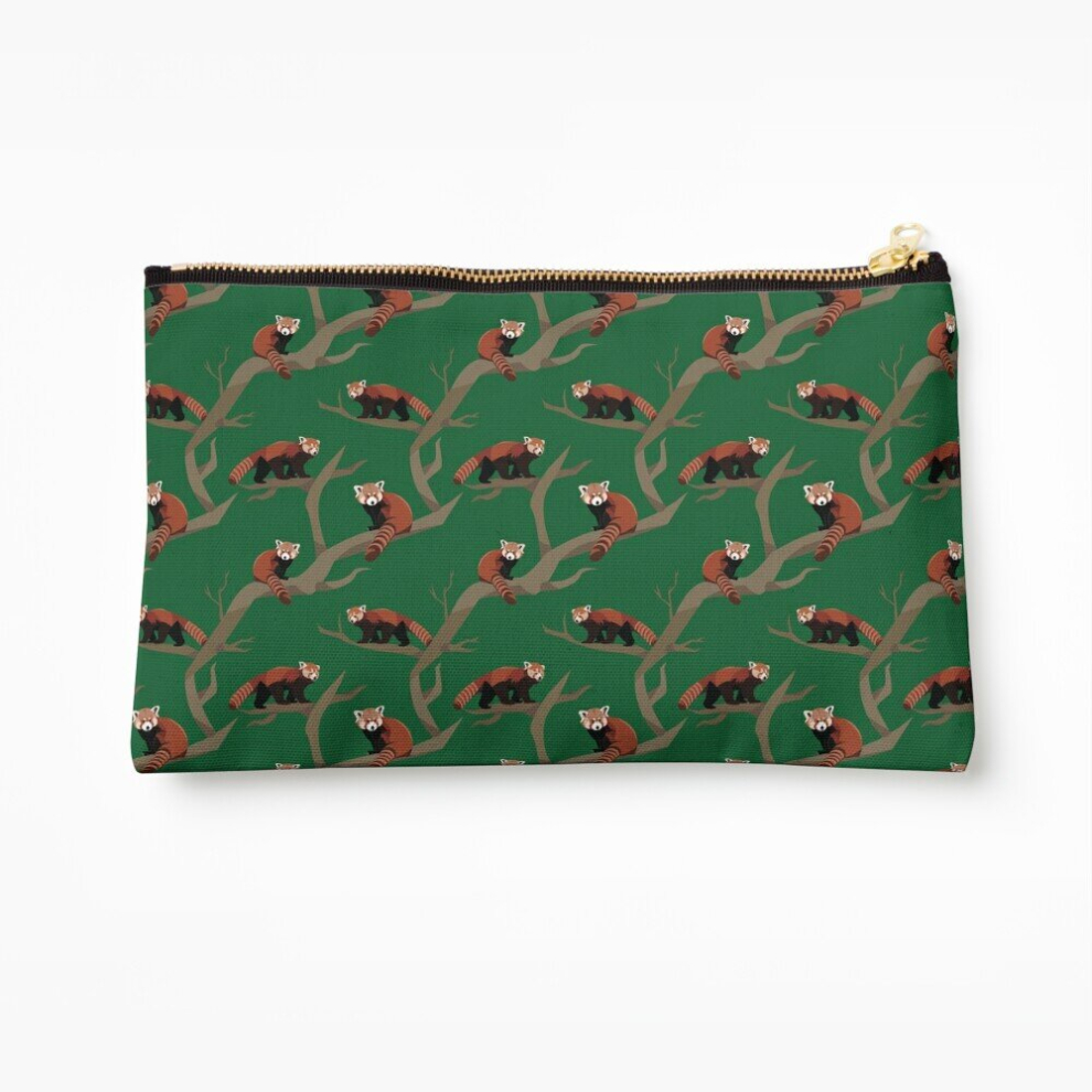 Whibos Red Makeup Bag Panda Cosmetic Organizer Tyvek Paper Bags Zipper Pouch