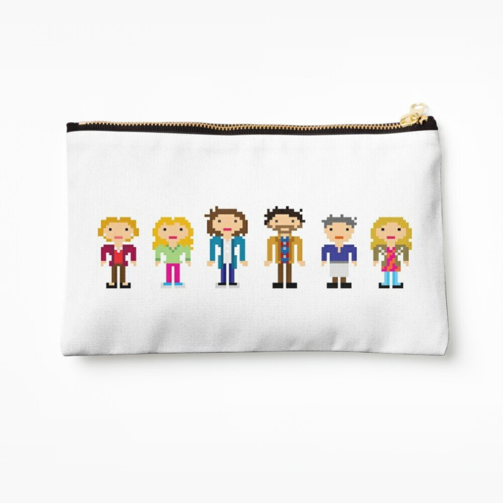 Whibos Makeup Bag Such Fun - Miranda And Chums Pixel Art Cosmetic Organizer Tyvek Paper Bags Zipper Pouch