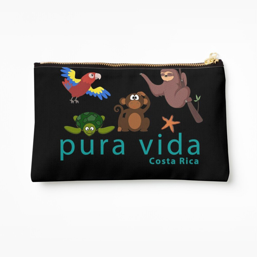 Whibos Makeup Bag Costa Rica Pura Vida Animals Cosmetic Organizer Tyvek Paper Bags Zipper Pouch