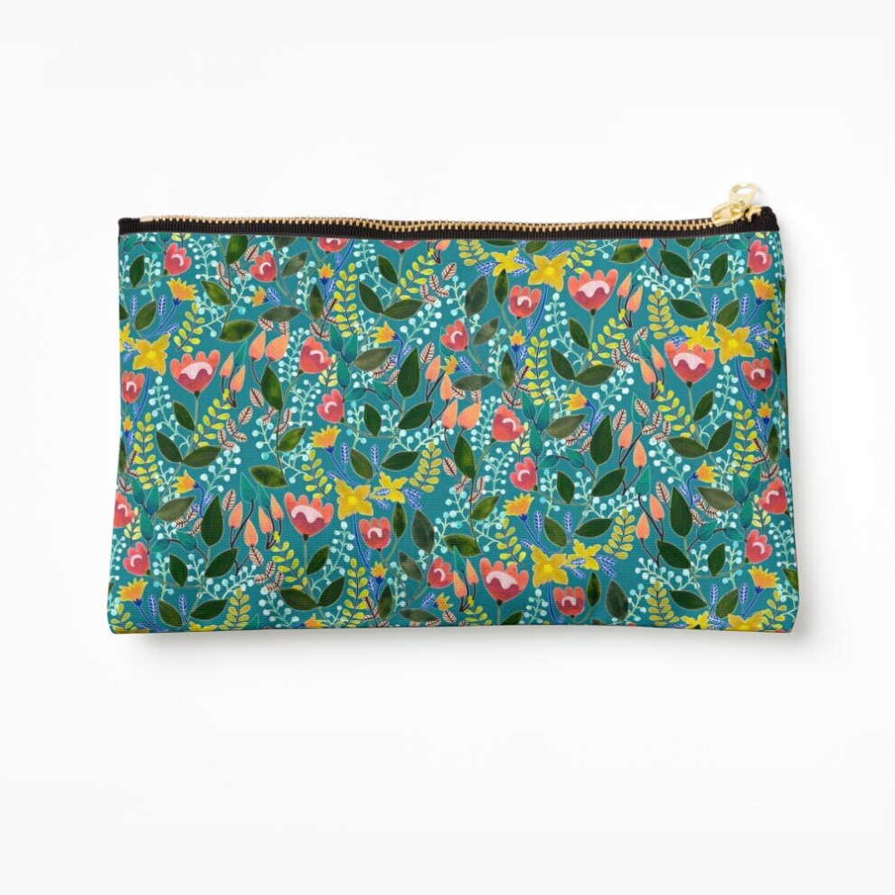 Whibos Makeup Bag Fall Forest Cosmetic Organizer Tyvek Paper Bags Zipper Pouch