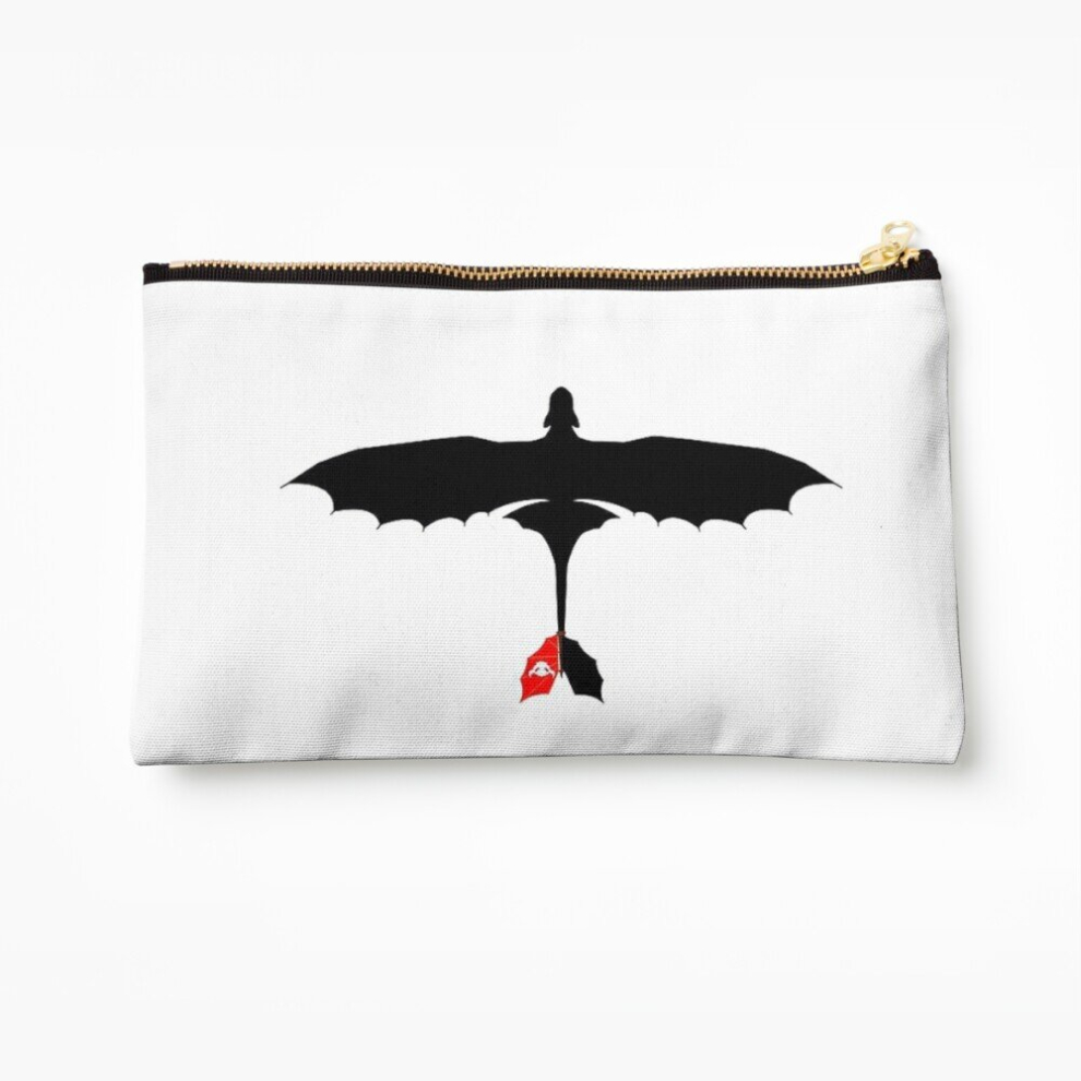 Whibos Makeup Bag Toothless Cosmetic Organizer Tyvek Paper Bags Zipper Pouch