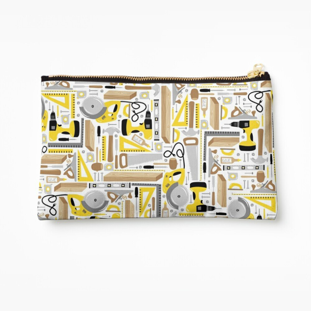 Whibos Makeup Bag Measure Twice, Cut Once Cosmetic Organizer Tyvek Paper Bags Zipper Pouch