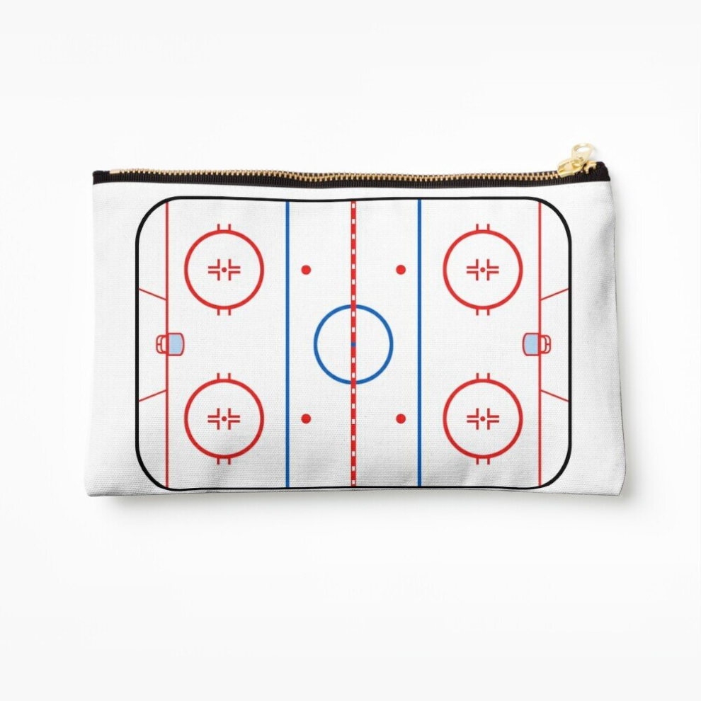 Whibos Makeup Bag Ice Rink Diagram Hockey Game Companion Cosmetic Organizer Tyvek Paper Bags Zipper Pouch