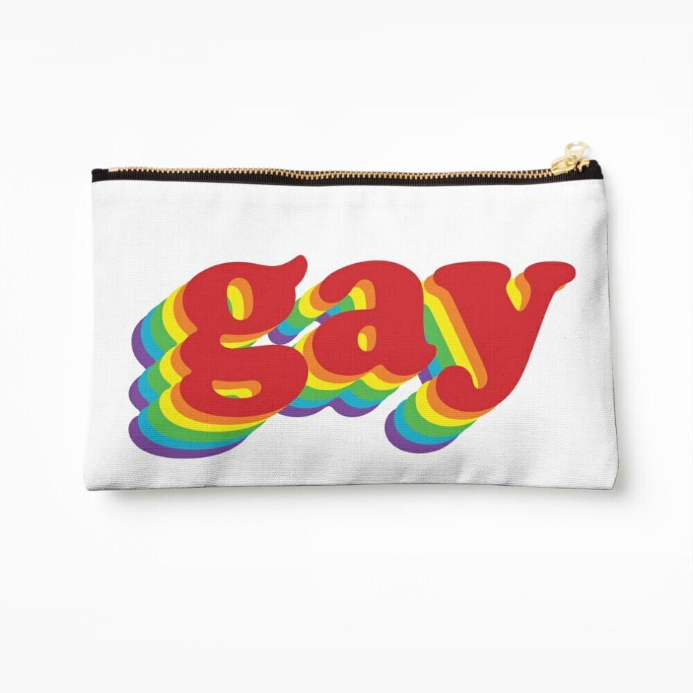 Whibos Makeup Bag Gay Rainbow Cosmetic Organizer Tyvek Paper Bags Zipper Pouch