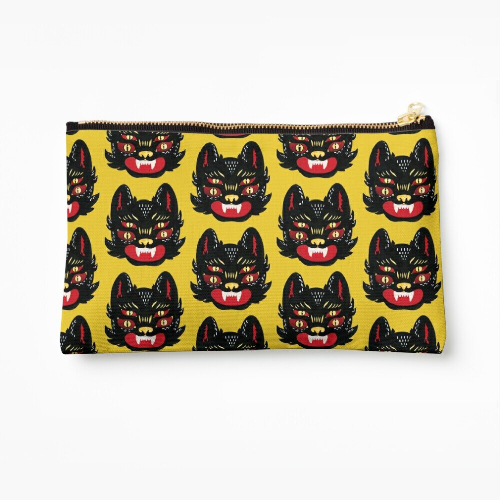 Whibos Makeup Bag Golden Eyes Cosmetic Organizer Tyvek Paper Bags Zipper Pouch