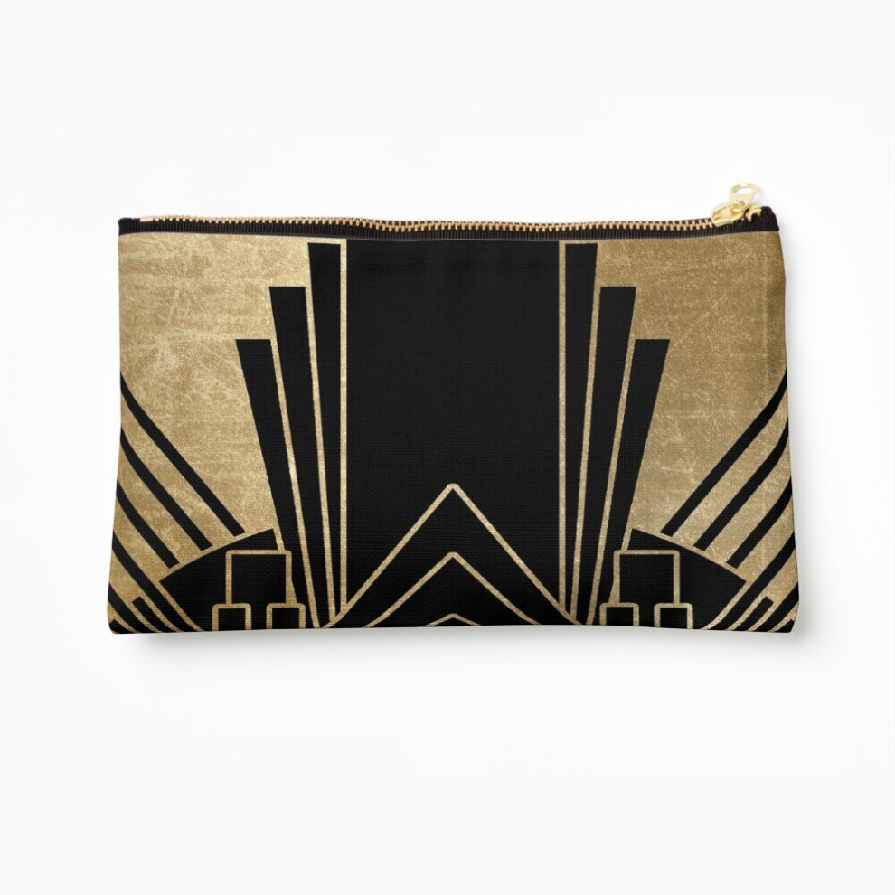 Whibos Makeup Bag Art Deco Design Cosmetic Organizer Tyvek Paper Bags Zipper Pouch