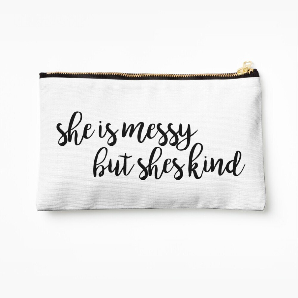 Whibos Makeup Bag She's Messy But She's Kind - Waitress Cosmetic Organizer Tyvek Paper Bags Zipper Pouch