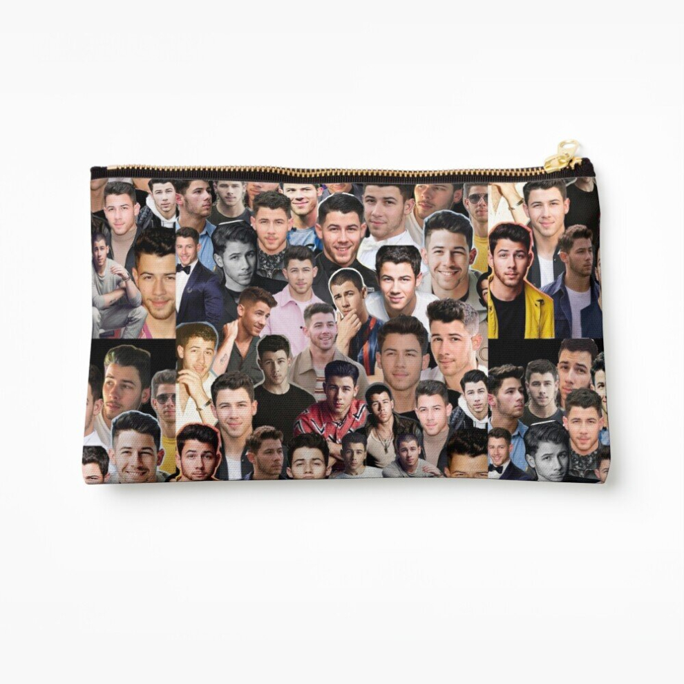 Whibos Makeup Bag Nick Jonas Collage Cosmetic Organizer Tyvek Paper Bags Zipper Pouch