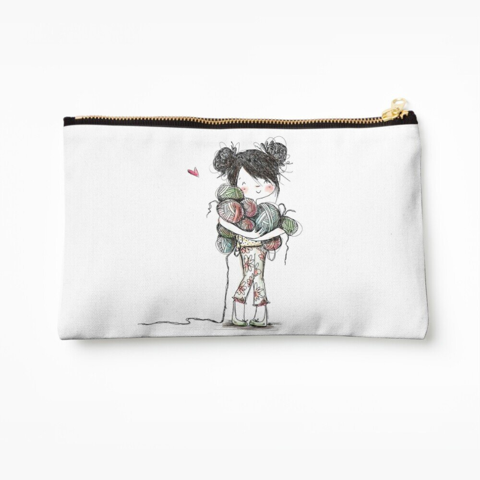 Whibos Makeup Bag Yarn Girl Cosmetic Organizer Tyvek Paper Bags Zipper Pouch