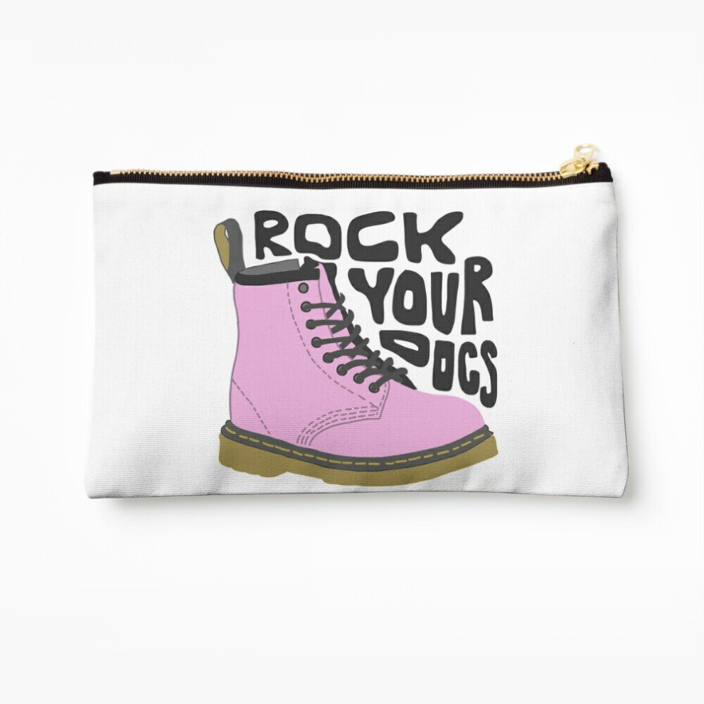 Whibos Makeup Bag Doc Marten Print Cosmetic Organizer Tyvek Paper Bags Zipper Pouch