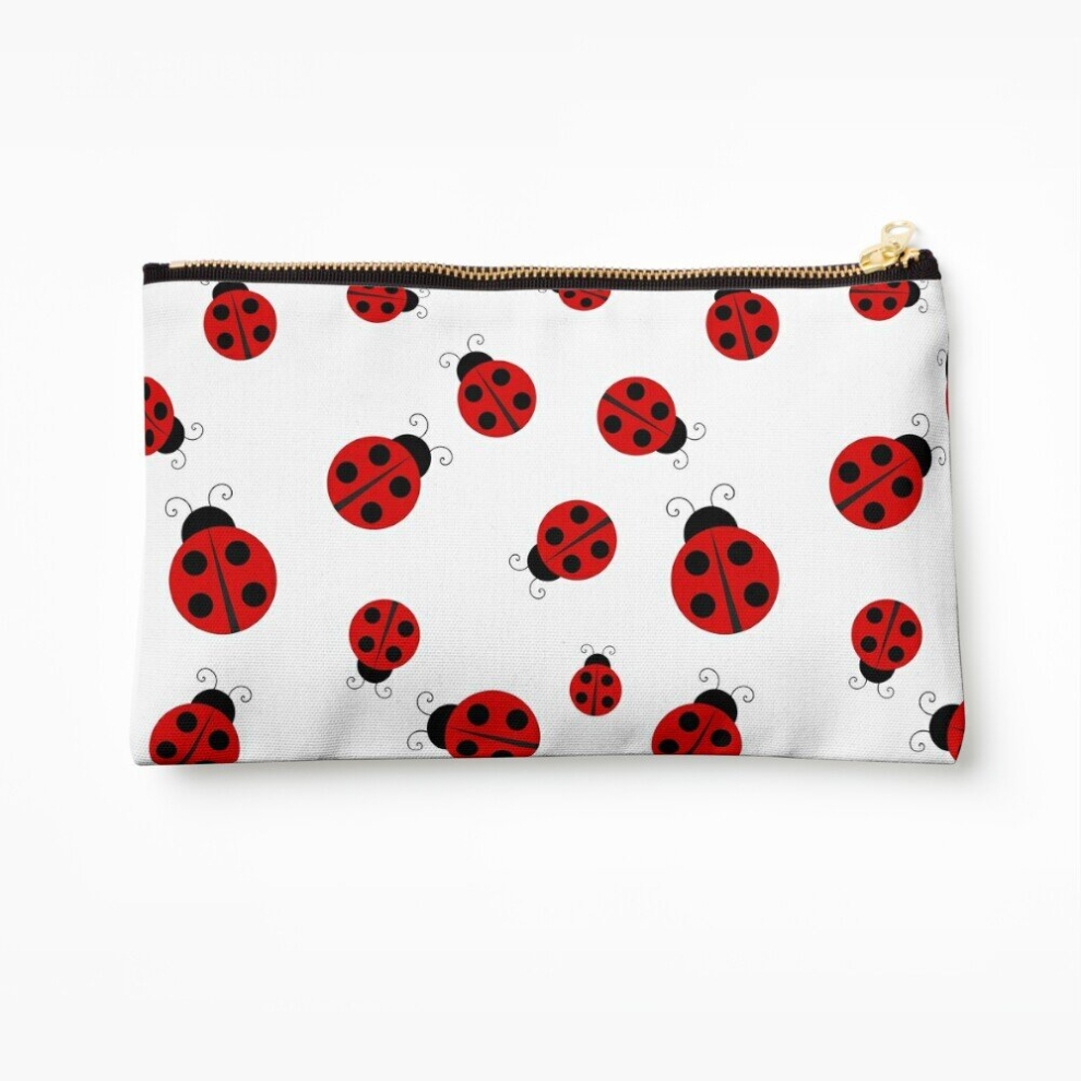 Whibos Makeup Bag Ladybug Pattern Cosmetic Organizer Tyvek Paper Bags Zipper Pouch