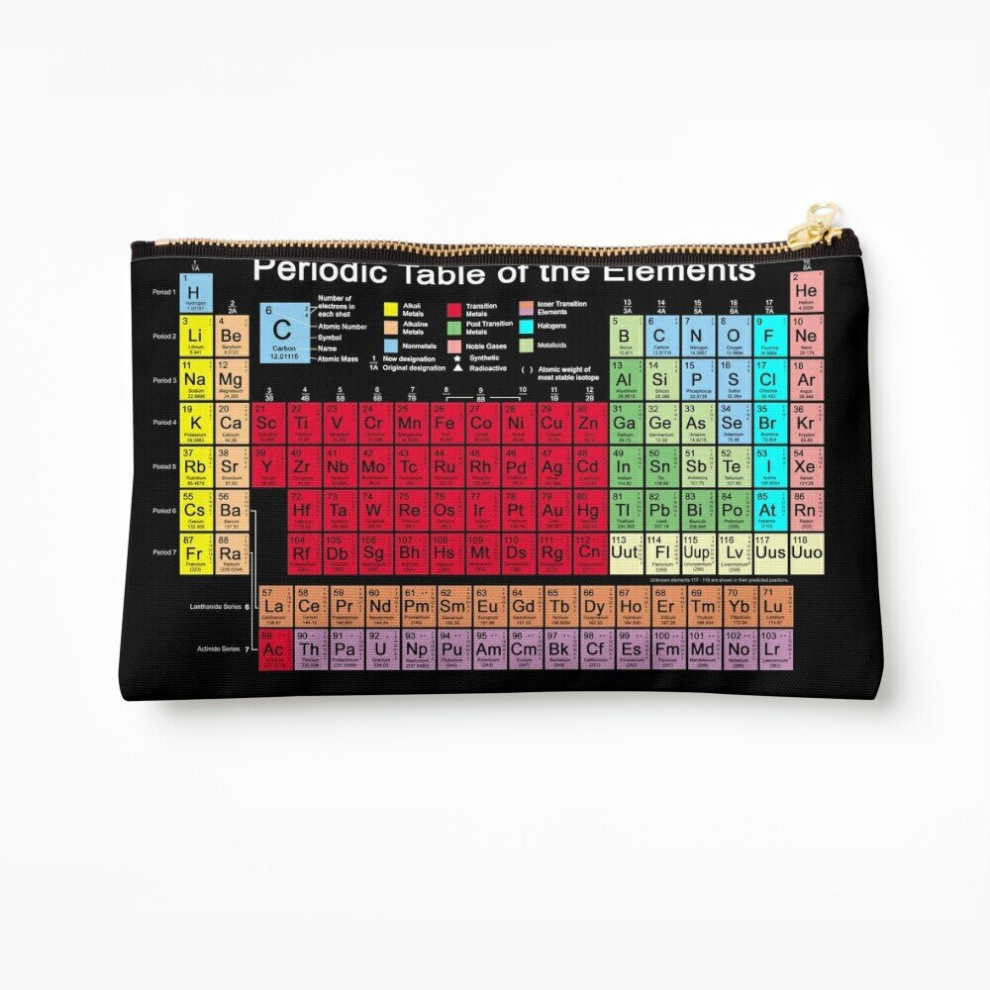 Whibos Makeup Bag Periodic Table Of The Elements Updated Cosmetic Organizer Tyvek Paper Bags Zipper Pouch
