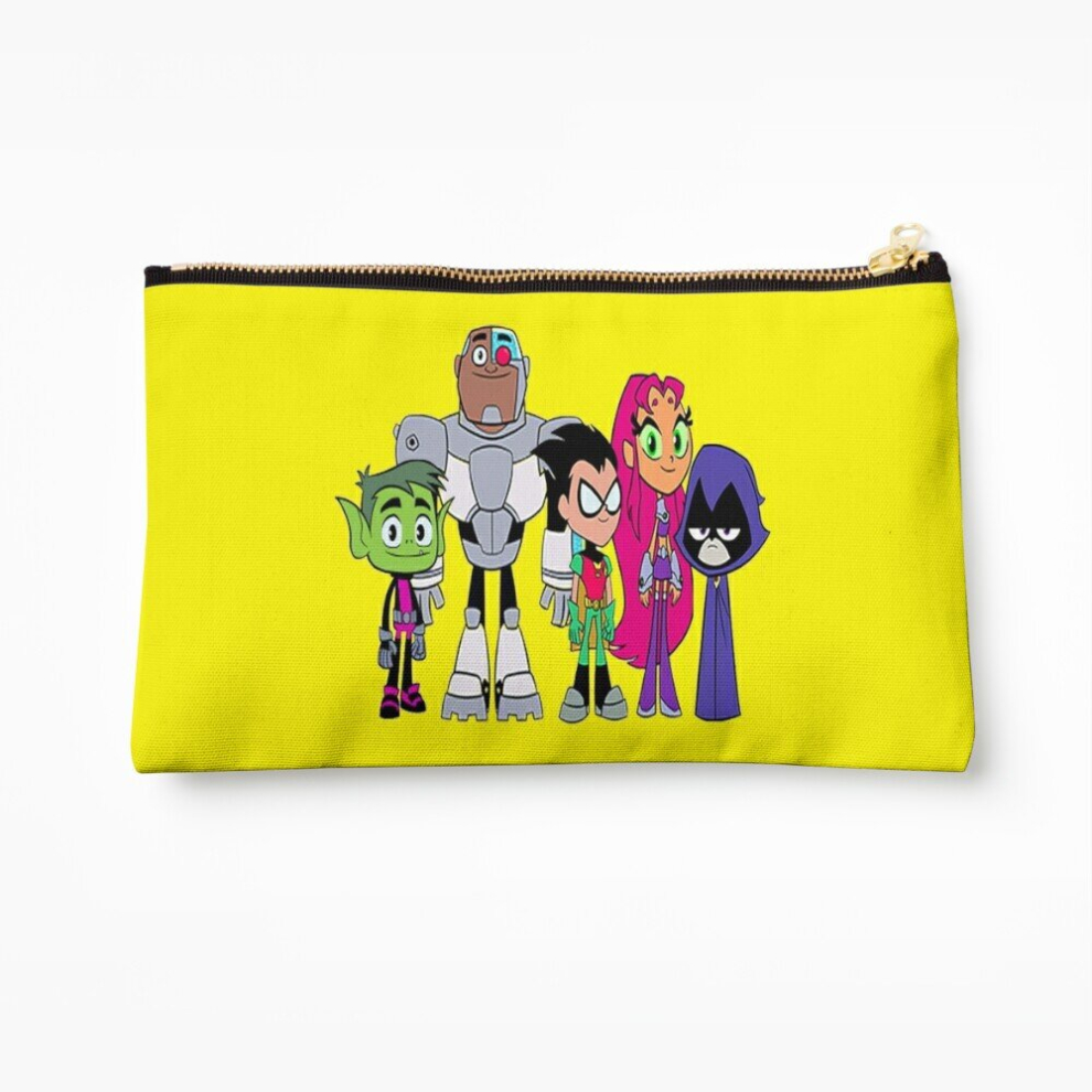 Whibos Makeup Bag Teen Titans Go! Cosmetic Organizer Tyvek Paper Bags Zipper Pouch