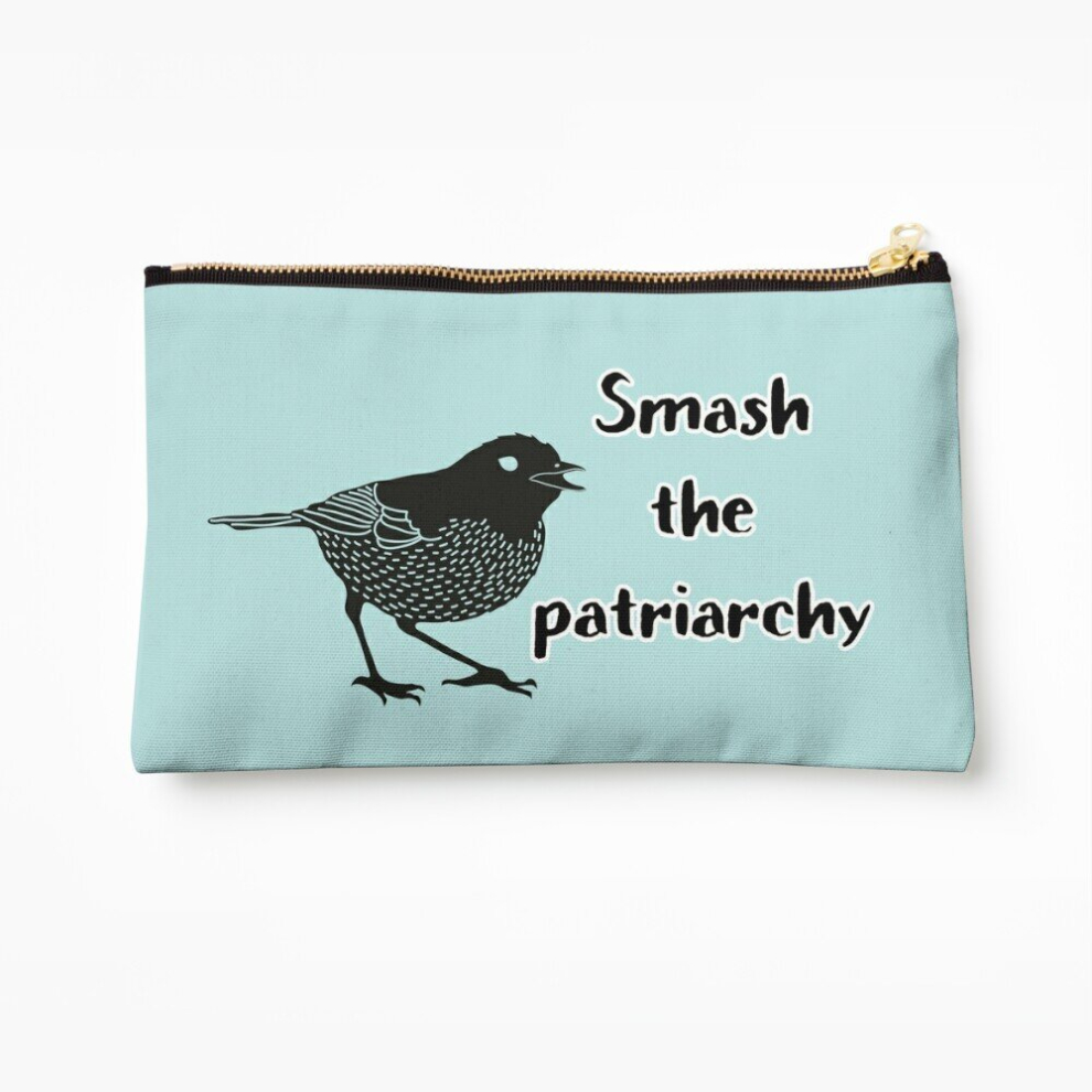 Whibos Makeup Bag Smash The Patriarchy Cosmetic Organizer Tyvek Paper Bags Zipper Pouch