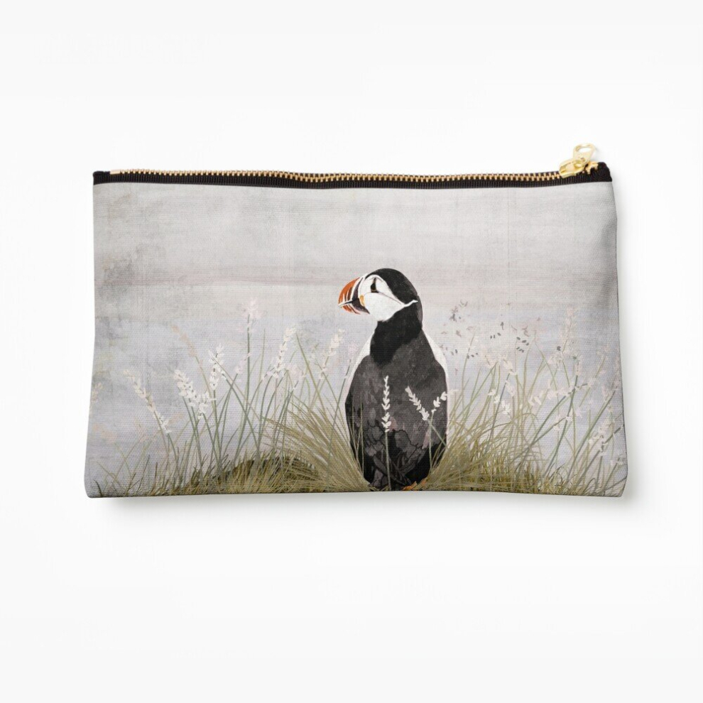 Whibos Makeup Bag Puffin Cosmetic Organizer Tyvek Paper Bags Zipper Pouch
