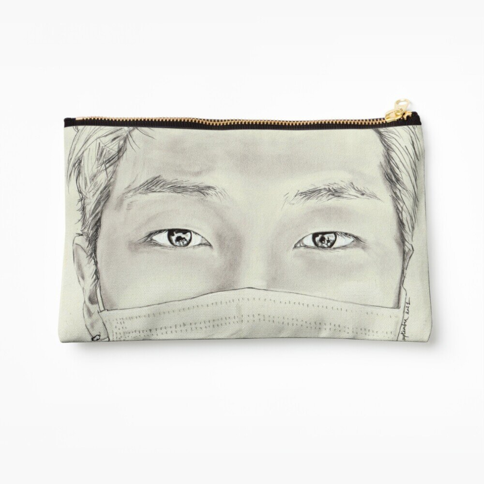 Whibos Makeup Bag Kim Namjoon Eye Study Cosmetic Organizer Tyvek Paper Bags Zipper Pouch