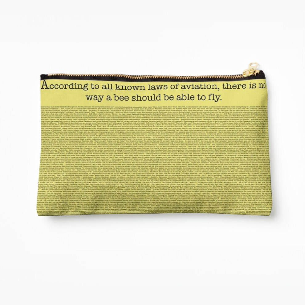 Whibos Makeup Bag The Entire Bee Movie Script Cosmetic Organizer Tyvek Paper Bags Zipper Pouch