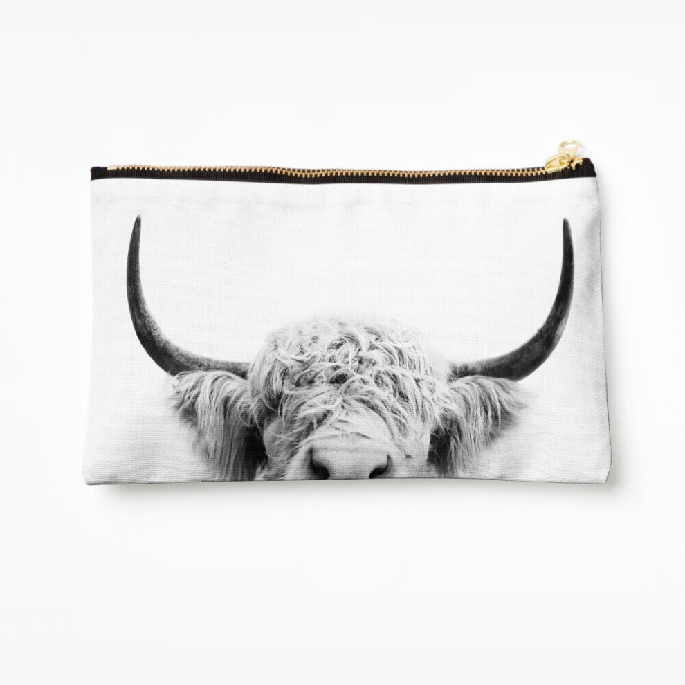 Whibos Makeup Bag Peeking Cow Cosmetic Organizer Tyvek Paper Bags Zipper Pouch