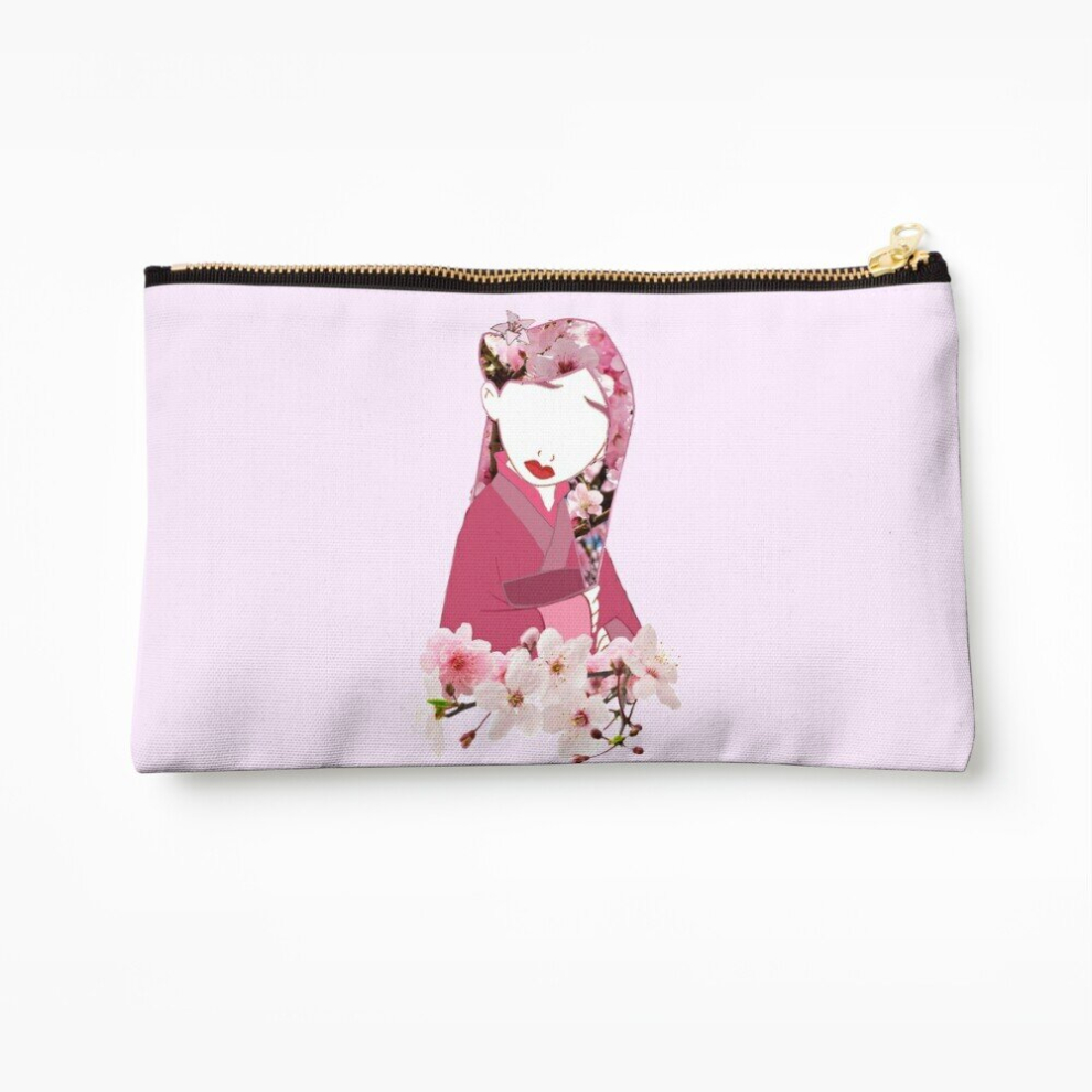 Whibos Makeup Bag Blossoms Cosmetic Organizer Tyvek Paper Bags Zipper Pouch