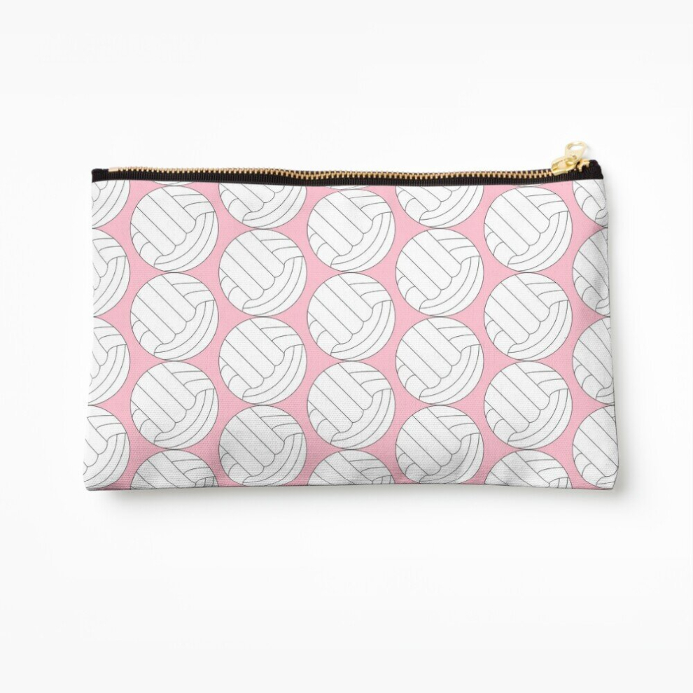 Whibos Makeup Bag Netball Pattern Cosmetic Organizer Tyvek Paper Bags Zipper Pouch