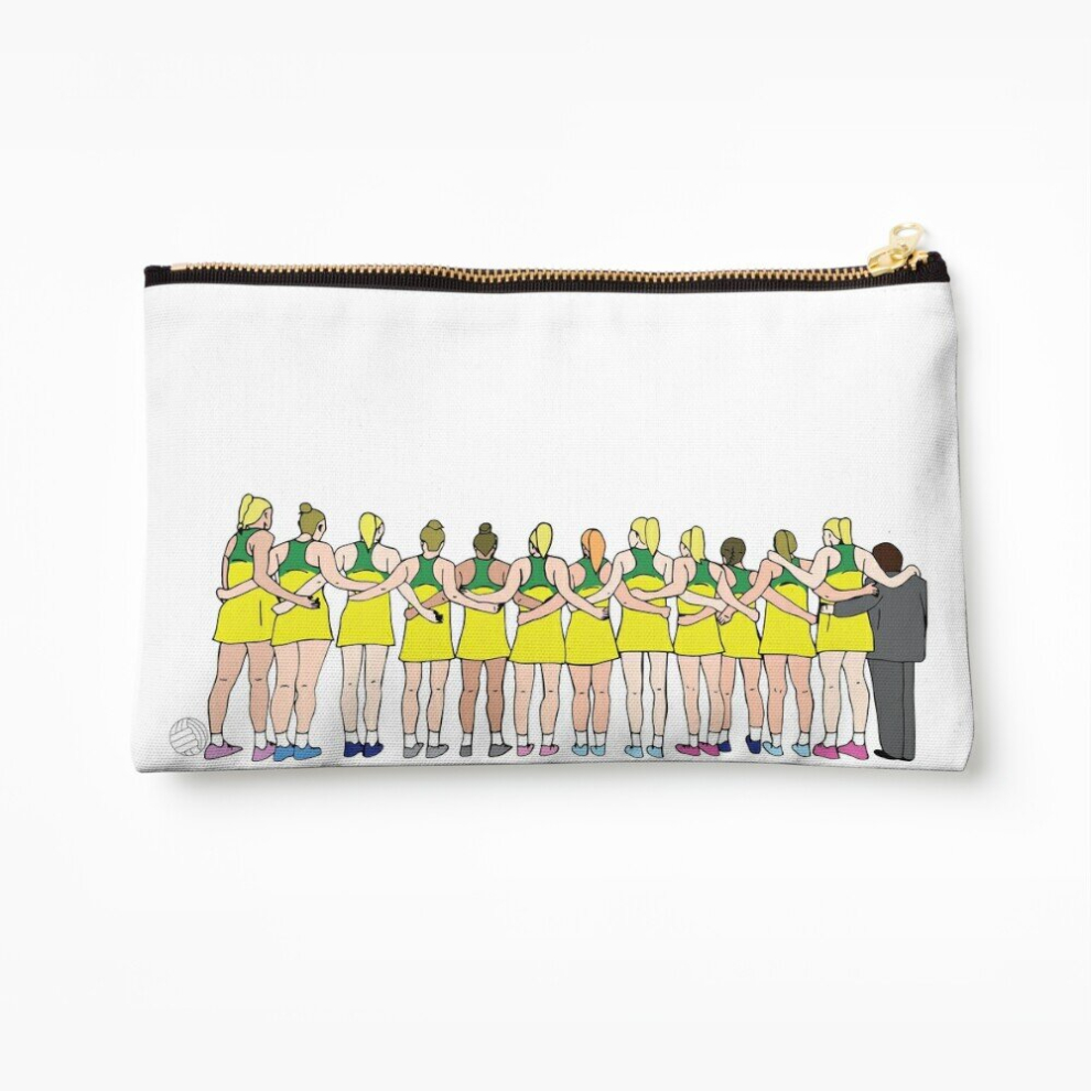 Whibos Makeup Bag Sisters In Arms - Australian Netball Cosmetic Organizer Tyvek Paper Bags Zipper Pouch