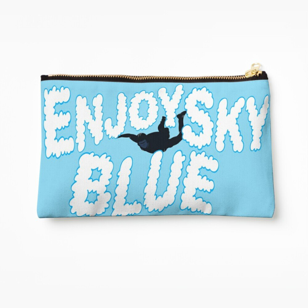 Whibos Sky Blue Makeup Bag Enjoy Cosmetic Organizer Tyvek Paper Bags Zipper Pouch