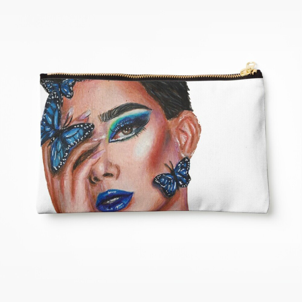 Whibos Makeup Bag James Charles: Butterfly Cosmetic Organizer Tyvek Paper Bags Zipper Pouch