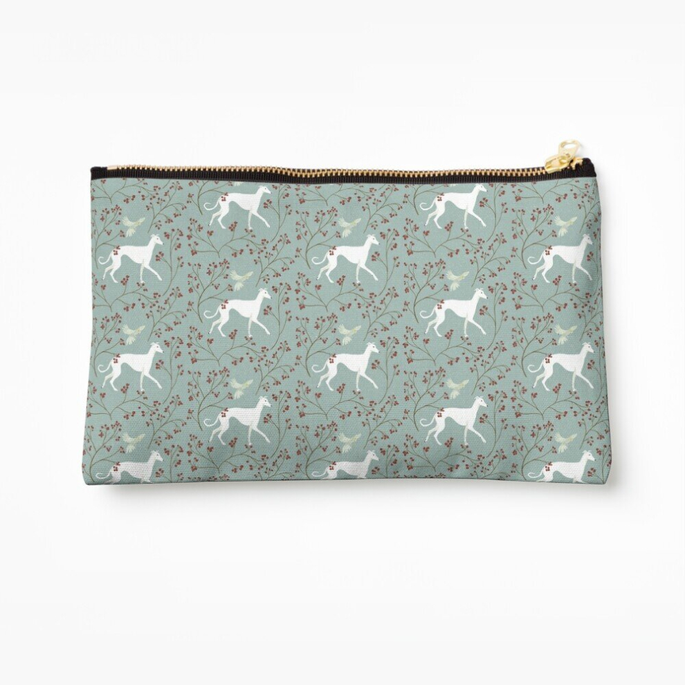 Whibos Makeup Bag A Greyhound And His Bird Friend Cosmetic Organizer Tyvek Paper Bags Zipper Pouch