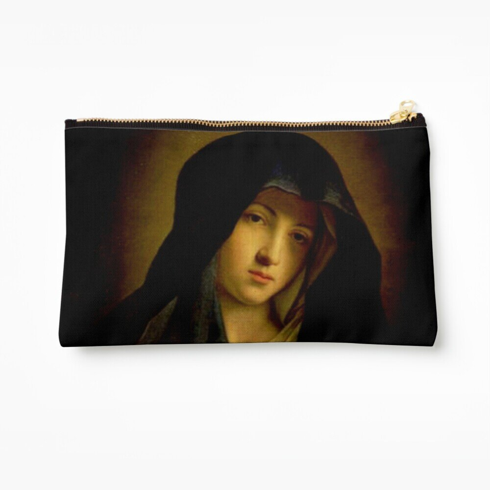 Whibos Makeup Bag Mary, Mother Of Jesus - The Madonna In Sorrow Cosmetic Organizer Tyvek Paper Bags Zipper Pouch