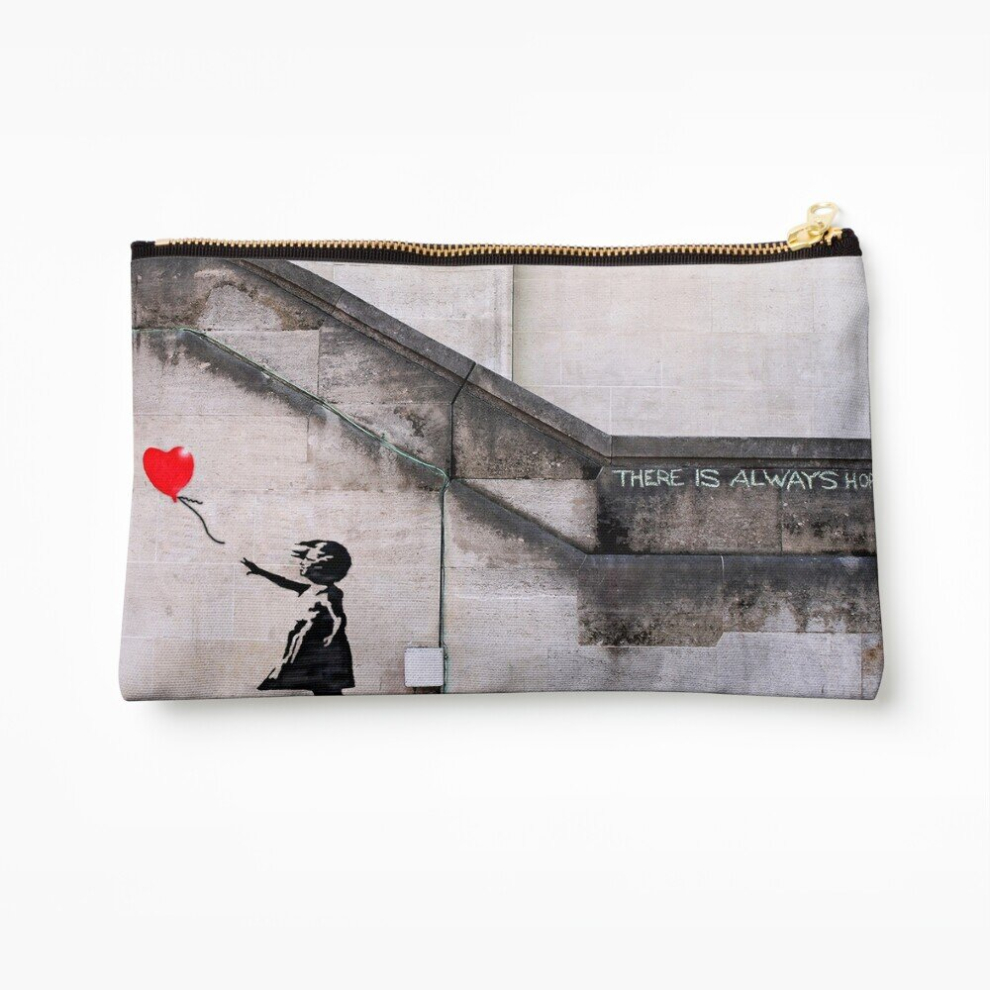 Whibos Makeup Bag Banksy, Hope Cosmetic Organizer Tyvek Paper Bags Zipper Pouch