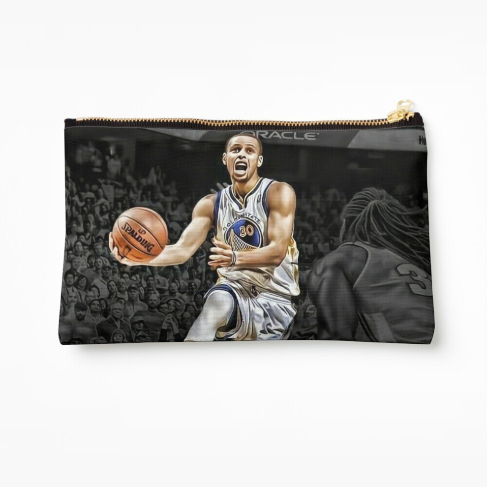 Whibos Makeup Bag Wallpaper Stephen Curry Art Cosmetic Organizer Tyvek Paper Bags Zipper Pouch