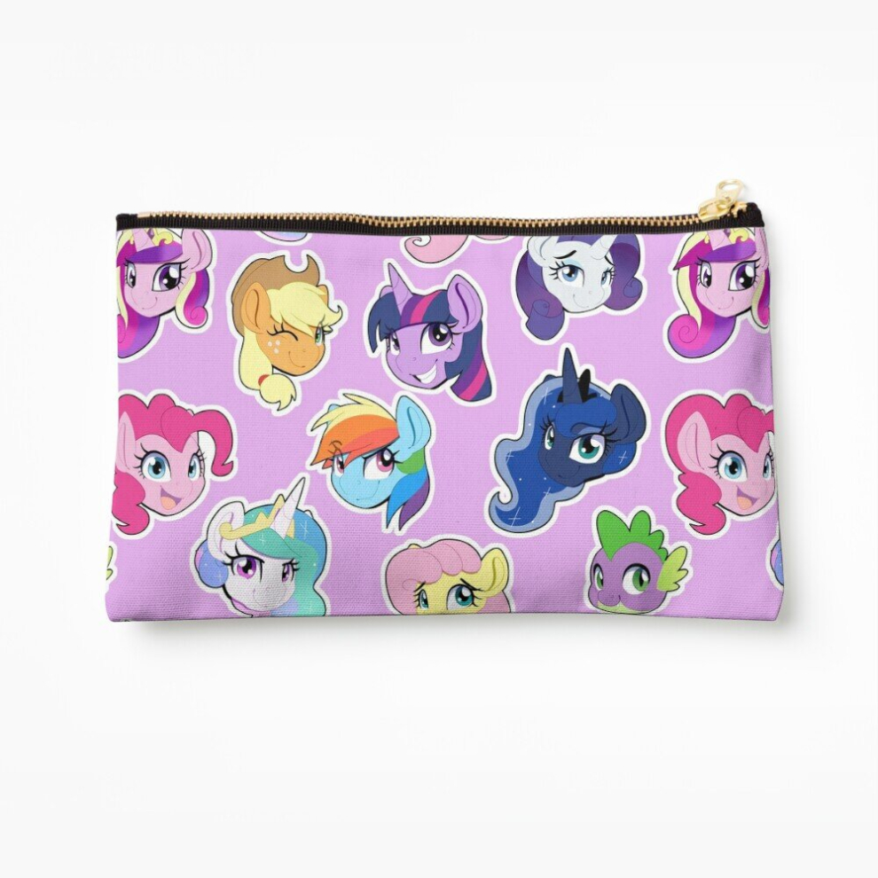 Whibos Pink Makeup Bag Pretty Pony Pattern - Cosmetic Organizer Tyvek Paper Bags Zipper Pouch