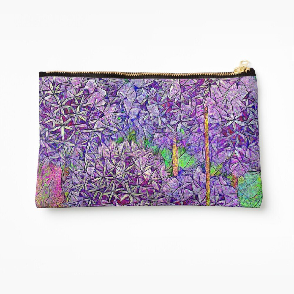 Whibos Purple Makeup Bag Allium Watercolor Effect Mosaic Cosmetic Organizer Tyvek Paper Bags Zipper Pouch