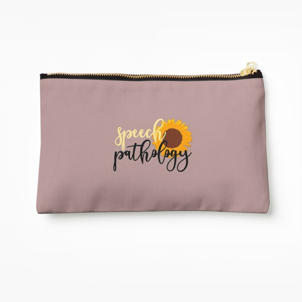 Whibos Makeup Bag Speech Pathology Sunflower Cosmetic Organizer Tyvek Paper Bags Zipper Pouch