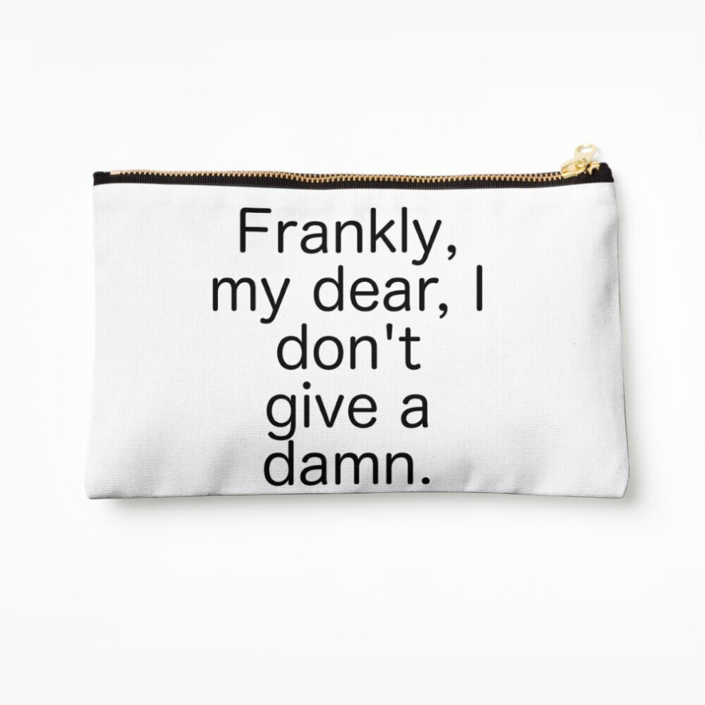 Whibos Makeup Bag Rhett Butler Quote, Gone With The Wind Cosmetic Organizer Tyvek Paper Bags Zipper Pouch