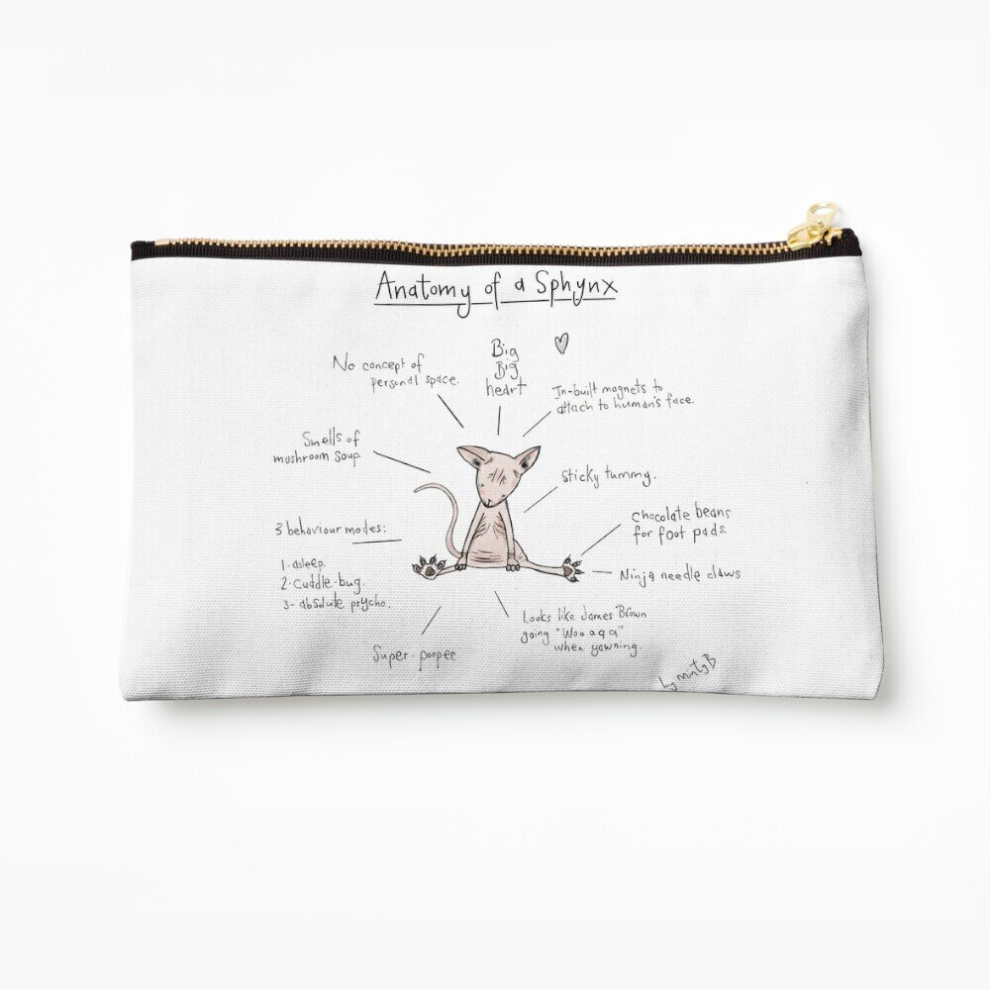 Whibos Makeup Bag Anatomy Of A Sphynx Cosmetic Organizer Tyvek Paper Bags Zipper Pouch
