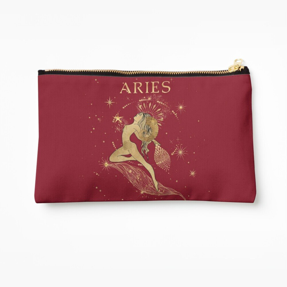 Whibos Makeup Bag Aries Zodiac Woman Cosmetic Organizer Tyvek Paper Bags Zipper Pouch