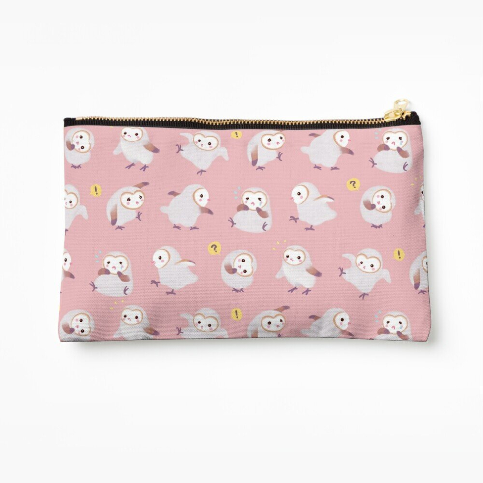 Whibos Pink Makeup Bag Baby Barn Owls - Cosmetic Organizer Tyvek Paper Bags Zipper Pouch
