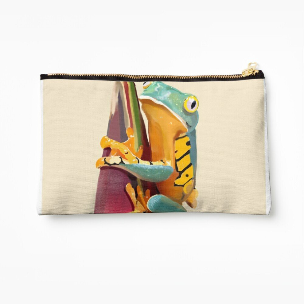 Whibos Makeup Bag Hugo The Frog Cosmetic Organizer Tyvek Paper Bags Zipper Pouch