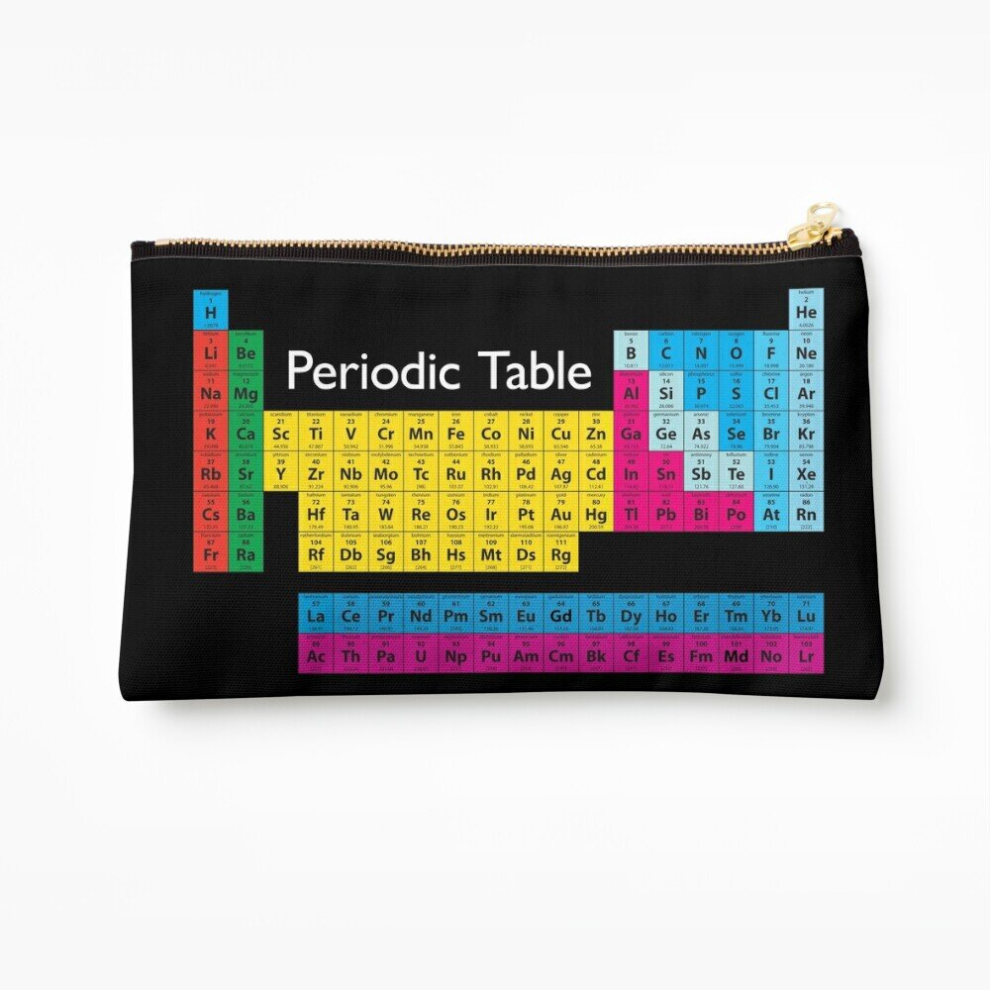 Whibos Makeup Bag Periodic Table Of Elements Cosmetic Organizer Tyvek Paper Bags Zipper Pouch