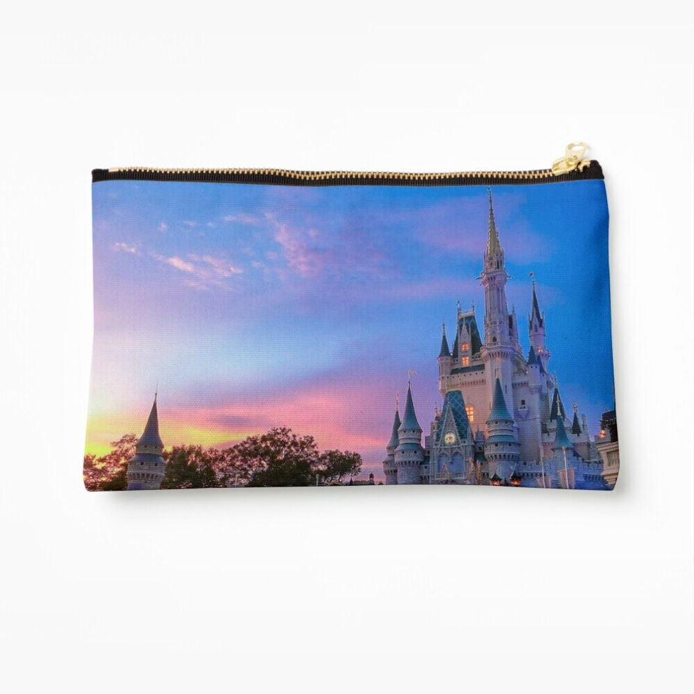Whibos Makeup Bag Castle Sunset Cosmetic Organizer Tyvek Paper Bags Zipper Pouch