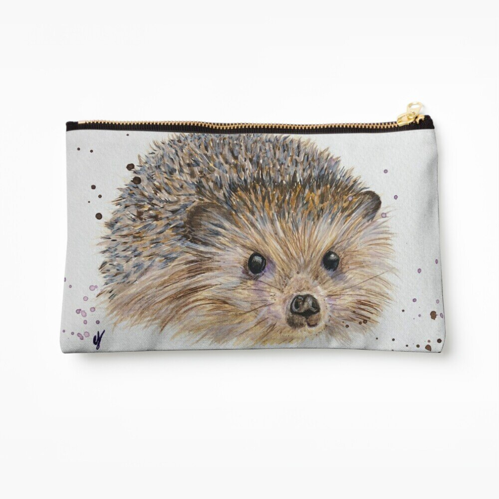 Whibos Makeup Bag Hedgehog Cosmetic Organizer Tyvek Paper Bags Zipper Pouch