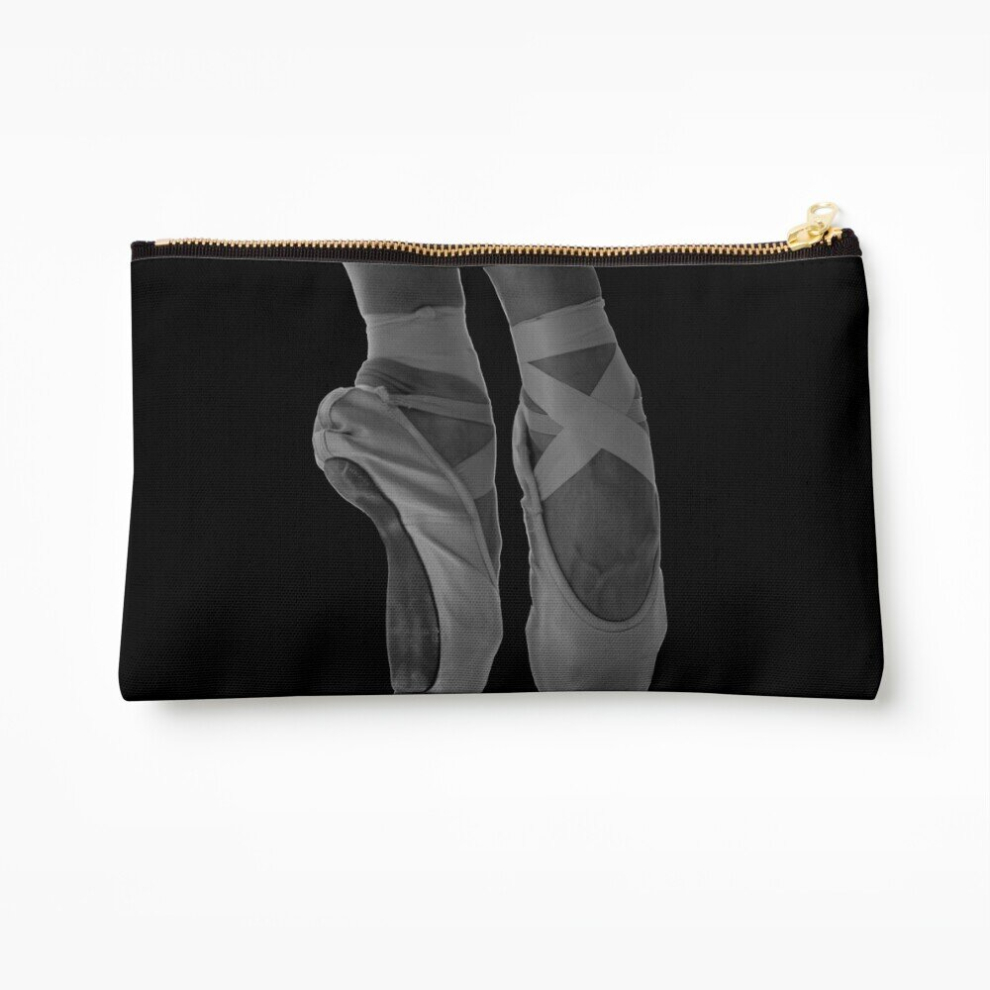 Whibos Makeup Bag Ballet Pointe Shoes Cosmetic Organizer Tyvek Paper Bags Zipper Pouch